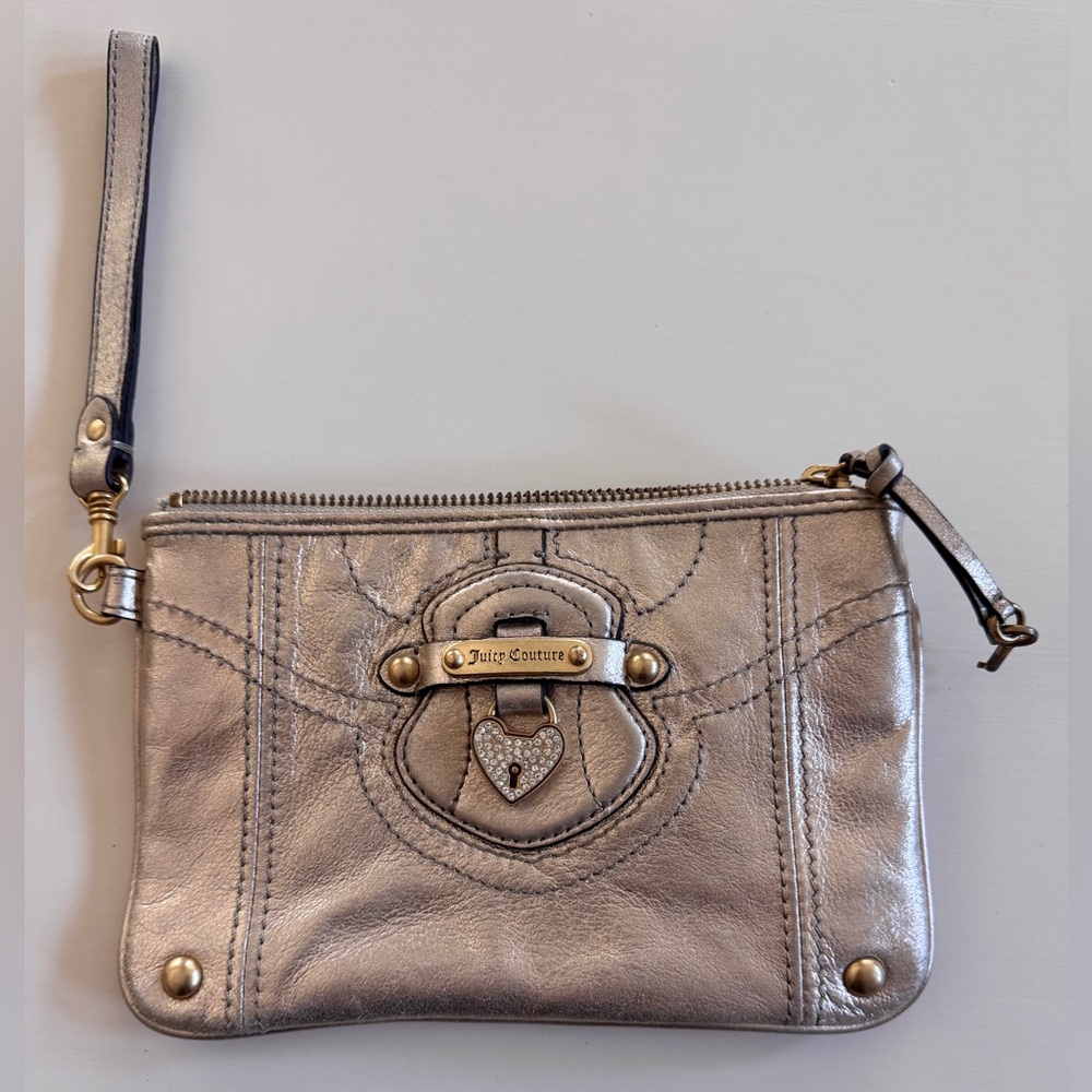 Vintage Gold Juicy Couture Wristlet Clutch Bag